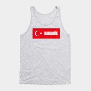 Karabük City in Turkish Flag Tank Top